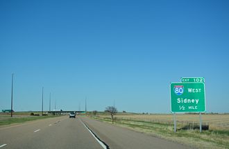 I-76 east at I-80 - Deuel County, NE