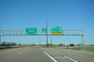 I-76 east at I-80 - Deuel County, NE