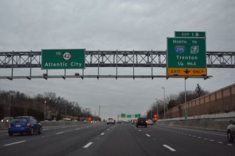 I-76 east at I-295 - Gloucester City, NJ