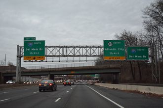 I-76 east at I-295 - Gloucester City, NJ