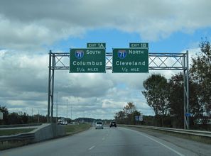 I-76/US 224 west at I-71 - Seville, OH