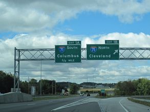 I-76/US 224 west at I-71 - Seville, OH