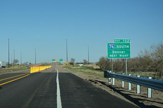 I-80 east at I-76 - Deuel County, NE
