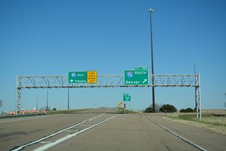I-80 east at I-76 - Deuel County, NE