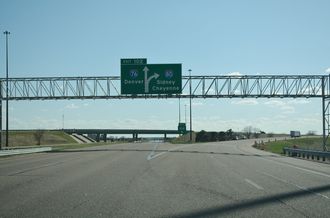 I-80 west at I-76 - Deuel County, NE