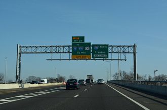I-295 north at I-76/Route 42 in Bellmawr, New Jersey.