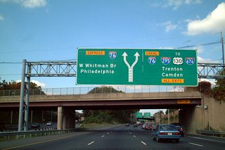 NJ Route 42 north at I-76/295 - 2001
