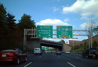 NJ Route 42 north at I-76/295 - 2001