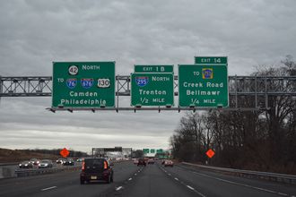 Route 42 north at I-76/295 - Bellmawr, NJ