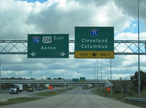 U.S. 224 East at Interstate 76 in Seville, Ohio