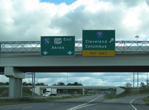US 224 east at I-71/76 - Westfield Center, OH