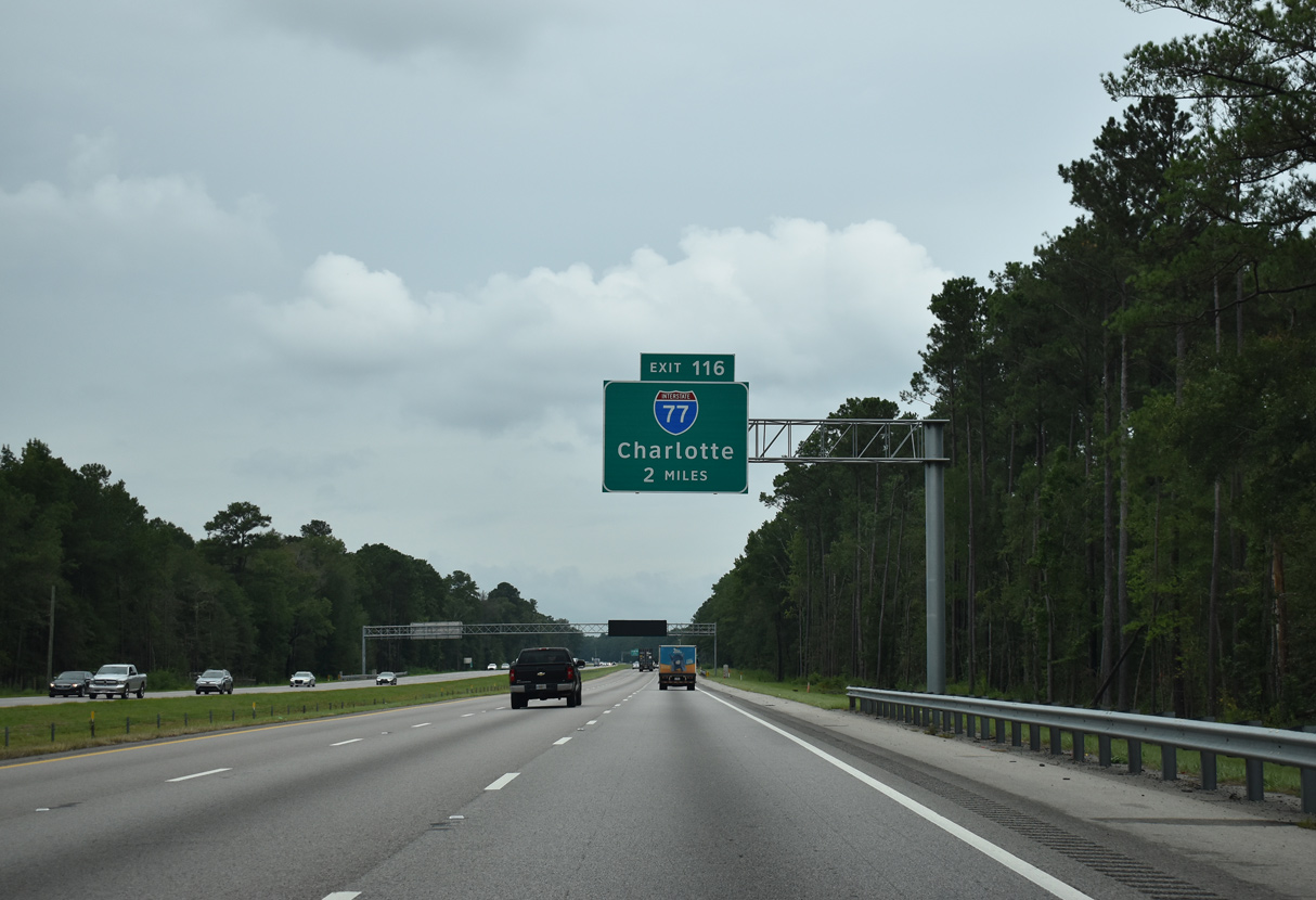 I-26 west at I-77 - Dixiana, SC