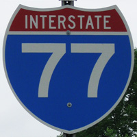 Interstate 77 shield representation