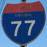 Interstate 77 shield representation