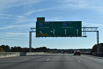 I-26 east at I-77 - Cayce, SC