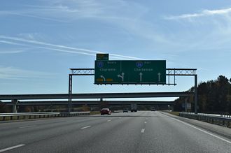 I-26 east at I-77 - Cayce, SC