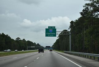 I-26 west at I-77 - Dixiana, SC