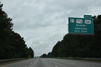 I-77 south at I-26 - Cayce, SC