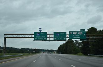 I-77 south at I-26 - Cayce, SC