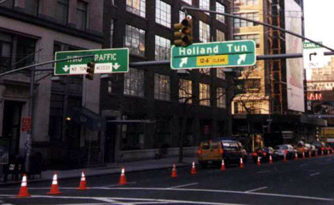 Hudson St north at Vestry St - Manhattan, NY