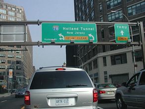 Canal St south at I-78/Holland Tunnel - Manhattan, NY