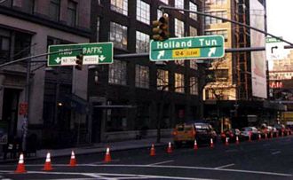 Hudson St north at Vestry St - Manhattan, NY