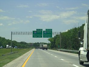I-78 west at I-81 - Union Twp, PA