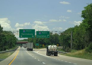 I-78 west at I-81 - Union Twp, PA