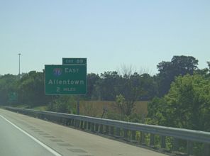 I-81 north at I-78 - Union Twp, PA