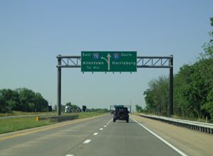I-81 south at I-78 - Union Twp, PA