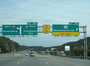 I-77 north at US 119 - Charleston, WV