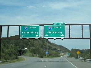 I-77 north at I-79 - Charleston, WV