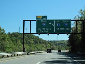 I-77 south at I-79 - Charleston, WV