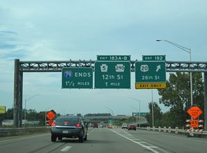 I-79 north at US 20 - Erie, PA