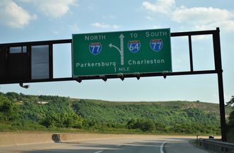 I-79 south at I-77 - Charleston, WV