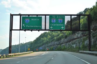 The South End of Interstate 79 in Charleston, West Virginia