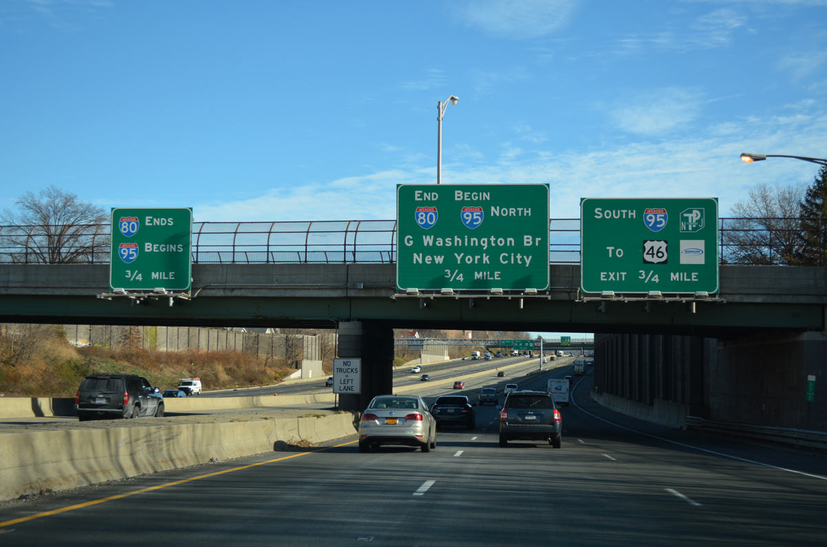 I-80 east at I-95 - Ridgefield Park, NJ