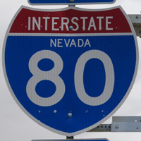 Interstate 80 shield representation