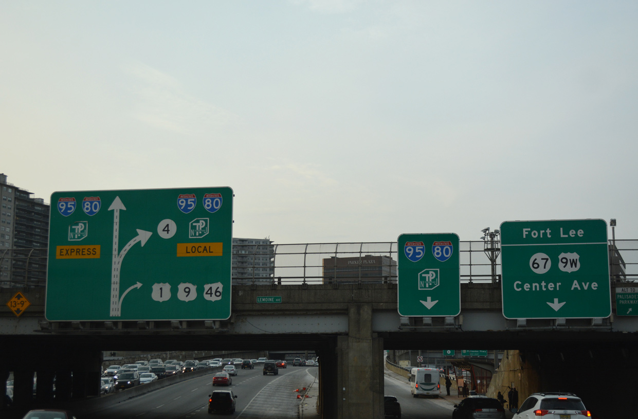 I-95 south at I-80 - Fort Lee, NJ