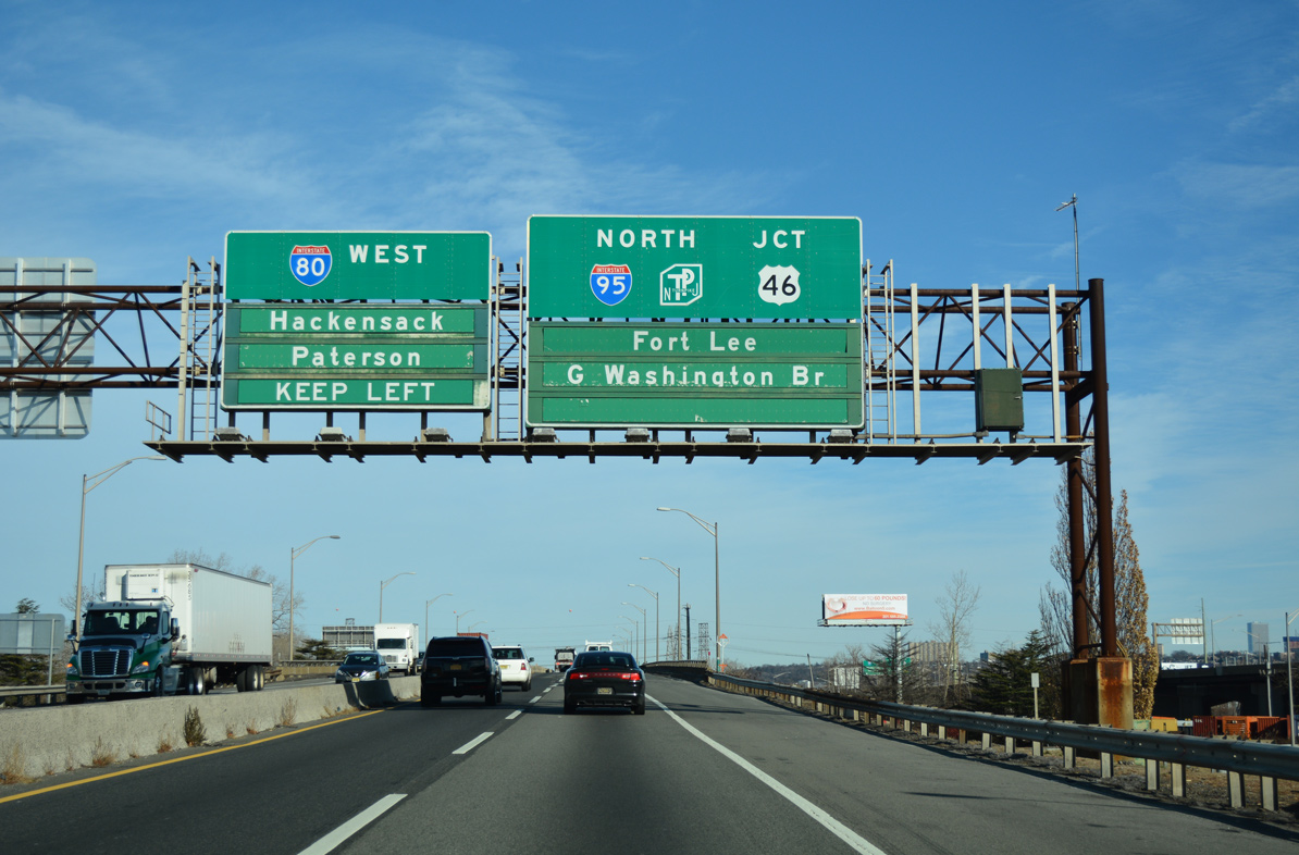 I-95/NJ Tpk West Spur north at I-80 - Ridgefield