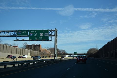 I-80 east at I-95 - Ridgefield Park, NJ