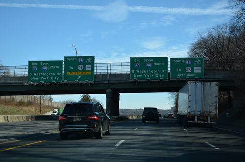 I-80 east at I-95 - Ridgefield Park, NJ