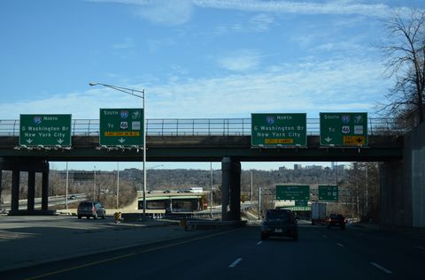 I-80 east at I-95 - Teaneck Twp, NJ