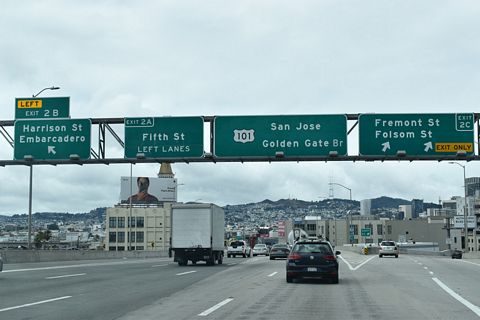 I-80 west at Embarcadero - San Francisco, CA