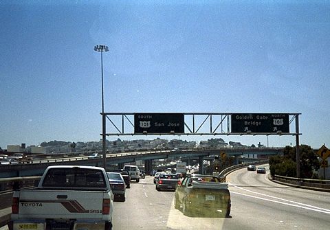 I-80 west at US 101 - 1993