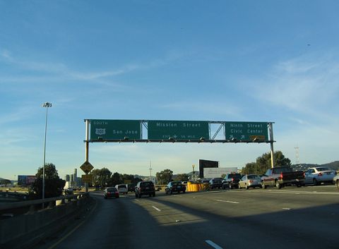 I-80 west at US 101 - 2004