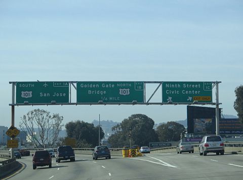 I-80 west at US 101 - San Francisco, CA