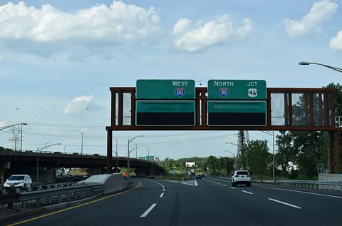 I-95 north at I-80 - Ridgefield, NJ