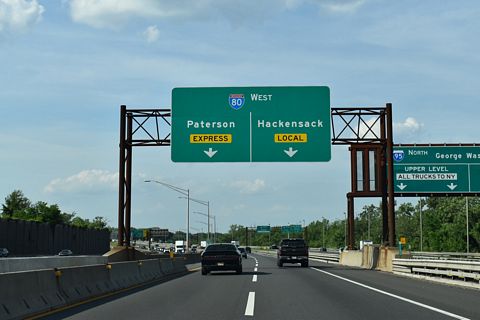 I-95 north at I-80 - Ridgefield, NJ