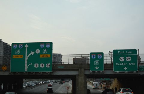 I-95 south at I-80 - Fort Lee, NJ